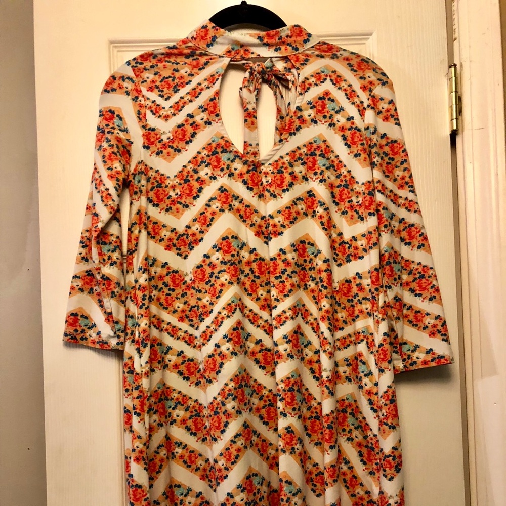 Mini-Dress w/Keyhole Accents